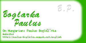 boglarka paulus business card